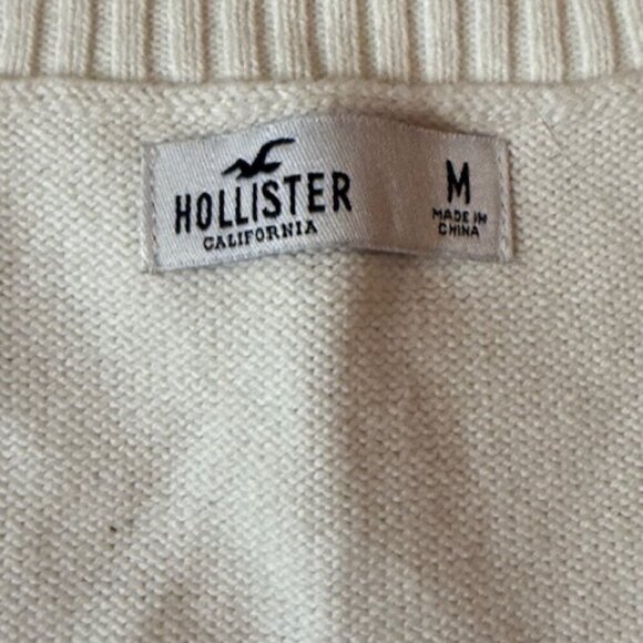 Hollister Mushroom Vest Tank Top Sweater Size Medium, White - Picture 4 of 9